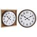 H&S Collection Horloge murale London blanc et marron - Photo n°1