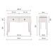 Console 2 tiroirs - Blanc - L 100 x P 35 x H 75 cm - Photo n°9