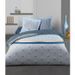 HOME LINGE PASSION Parure de couette Louxor - 1 housse de couette 220 x 240 cm + 2 taies 65 x 65 cm - Bleu et blanc - Photo n°1