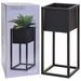 Home&Styling Pot de fleurs sur pied Métal Noir 50 cm - Photo n°2