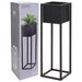Home&Styling Pot de fleurs sur pied Métal Noir 70 cm - Photo n°1