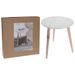 Home&Styling Table d'appoint 40 x 43 cm MDF finition laquée à la chaux - Photo n°1