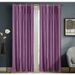 HOMETREND Paire de rideaux obscurcissant marbré bayadere - 140 x 260 cm - Violet - Photo n°1