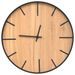 Horloge murale marron Ø39 cm fer et bois d'ingénierie - Photo n°1