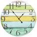 Horloge murale Multicolore 60 cm MDF 3 - Photo n°1