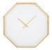 Horloge murale octogonale dorée 56 x 6,5 x 56 cm - Photo n°1
