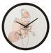 Horloge murale ronde à motifs floraux design élégant Rose - Photo n°1
