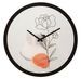 Horloge murale ronde motif rose design élégant Lola - Photo n°1