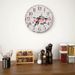 Horloge murale vintage Fleur 30 cm - Photo n°2
