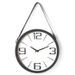 Horloge ronde - Métal et plastique - Ø 38 x épaisseur 6 cm - Noir - Photo n°1