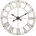 Horloge vintage en métal - Ø77 cm - Gris foncé - Photo n°1