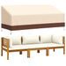 Housse de banc 3 places beige 204x86x48/73 cm oxford 600D - Photo n°2