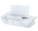 Housse de couette microfibre et 2 taies d'oreiller blanc uni MyHome - Style intemporel - Photo n°5