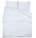 Housse de couette microfibre et 2 taies d'oreiller blanc uni MyHome - Photo n°1