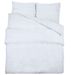 Housse de couette microfibre et 2 taies d'oreiller blanc uni MyHome - Photo n°1