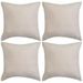Housse de coussin 4 pcs 80 x 80 cm Polyester Faux Daim Beige - Photo n°1