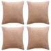 Housse de coussin 4 pcs Velours 50 x 50 cm Beige - Photo n°1