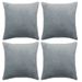 Housse de coussin 4 pcs Velours 80 x 80 cm Gris - Photo n°1