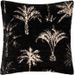 Housse de coussin Chenille Palm - 40 x 40 cm - Noir - Photo n°1