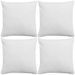 Housses de coussin 4 pcs Aspect de lin Blanc 50x50 cm - Photo n°1