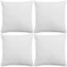 Housses de coussin 4 pcs Aspect de lin Blanc 80x80 cm - Photo n°1