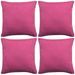 Housses de coussin 4 pcs Aspect de lin Rose 40x40 cm - Photo n°1