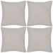 Housses de coussin 4 pcs Coton Beige 80x80 cm - Photo n°1