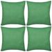 Housses de coussin 4 pcs Coton Vert 40x40 cm - Photo n°1