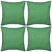 Housses de coussin 4 pcs Coton Vert 50x50 cm - Photo n°1