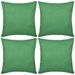 Housses de coussin 4 pcs Coton Vert 80x80 cm - Photo n°1