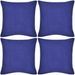 Housses de coussin Coton 4 pcs Bleu 40x40 cm - Photo n°1