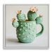 Impression sur toile laquée avec cadre, motif cactus en pot -c- cm 40 x 2,8 x 40 - Photo n°1