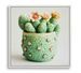 Impression sur toile laquée avec cadre, motif cactus en pot -h- 40 x 2,8 x 40 cm - Photo n°1