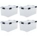 IRIS OHYAMA Lot de 4 boîtes de rangement - Hermétiques - 50 L - avec clips - empilable - L59 x P39 x H29 cm - Transparent - Photo n°1