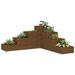 Jardinière 4 niveaux 80,5x79x36 cm marron miel bois pin massif - Photo n°1