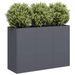 Jardinière anthracite 120x40x80 cm acier laminé à froid - Photo n°1