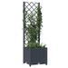 Jardinière avec treillis Gris foncé 40x40x136 cm PP - Photo n°1