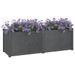 Jardinière d'extérieur Gris 150x50x50 cm Bois de pin massif - Photo n°1