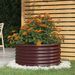 Jardinière de jardin Acier enduit de poudre 80x80x36 cm Marron - Photo n°1