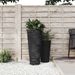 Jardinière et intérieur amovible anthracite aspect rainuré - Photo n°1