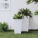 Jardinière et intérieur amovible blanc 11/26,5 L rotin PP - Photo n°1