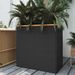 Jardinière noir 80x40x80 cm résine tressée - Photo n°1