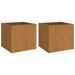 Jardinières 2 pcs 32x30x29 cm acier corten - Photo n°2