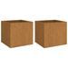 Jardinières 2 pcs 42x40x39 cm acier corten - Photo n°2