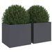 Jardinières 2 pcs anthracite 32x30x29 cm acier laminé à froid - Photo n°4