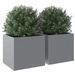 Jardinières 2 pcs argenté 32x30x29 cm acier galvanisé - Photo n°4