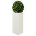 Jardinières 2 pcs blanc triangulaire 40x34,5x70 cm acier - Photo n°4