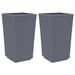 Jardinières 2 pcs gris 32,5x32,5x57 cm polypropylène - Photo n°2