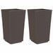 Jardinières 2 pcs marron 32,5x32,5x57 cm polypropylène - Photo n°2