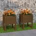 Jardinières 2 pcs Marron miel 40x40x52,5 cm Bois massif de pin - Photo n°1